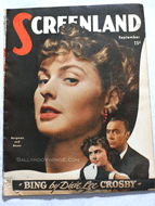 Vintage Film Fan Magazine Screenland From Sept With Ingrid Bergman And Charles Boyer On The