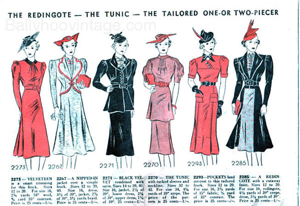 1937 women's fashion