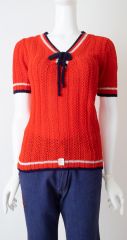 Sixties Laced Front Sweater NOS!