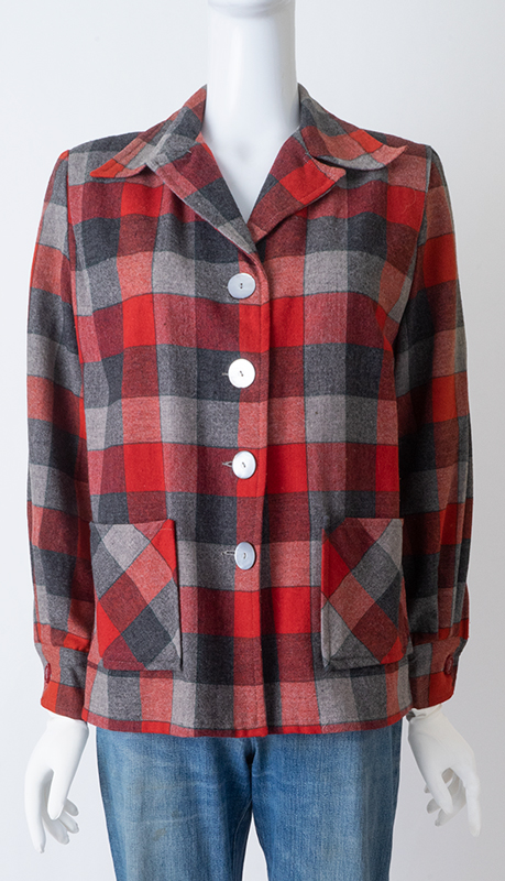 1940s Buffalo Plaid Jacket: Ballyhoovintage.com