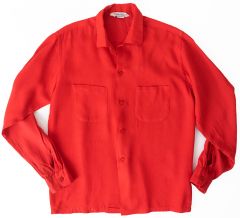 1950s Red Gab Sport Shirt