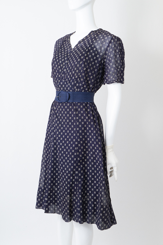 1930s Sheer Print Dress: Ballyhoovintage.com
