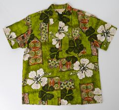1960s Royal Hawaiian Barkcloth Shirt