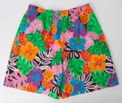 Wild 80s Tropical Print Shorts