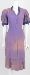 1930s Lavender Crepe Dress
