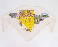 Vintage Nevada State Map Souvenir Scarf