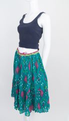 1980s Boho Chic Esprit Print Skirt