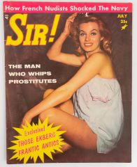 Sir! Magazine Anita Ekberg Cover July 1957
