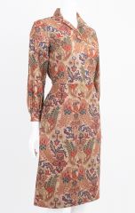 Early 1960s Paisley Cotton Dress