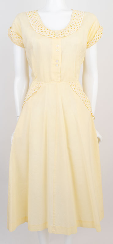 Yellow 1950s Summer Dress: Ballyhoovintage.com