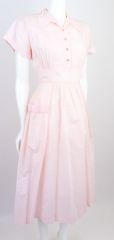 Dreamy Pale Pink 1940s Dress