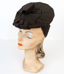 1940s Satin Fascinator Tilt Hat