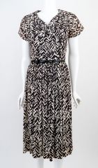 1960s Jersey Print Dress
