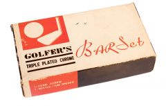 Vintage Golfer's Chrome Bar Set