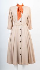 1940s Gabardine Shirtmaker Dress