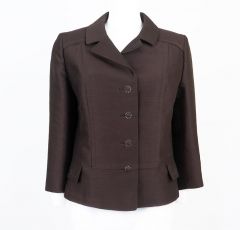 1960s Silk Twill Fitted Jacket