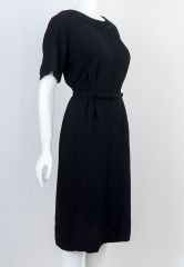 1950s Rayon Crepe Cocktail Dress