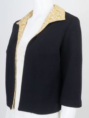 1960s Cardigan Jacket With Gold Collar