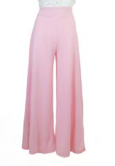 1970s Jersey Knit Pink Palazzo Pants