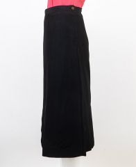 1940s Vintage Black Satin Skirt
