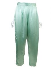 1950s Lime Satin Vintage Capri Pants