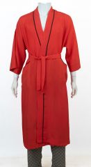 Vintage Fifties Rayon Red Robe