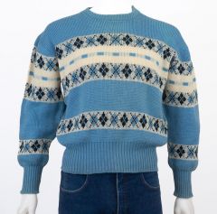 1940s Bert Charon Kandahar Faire Isle Sweater