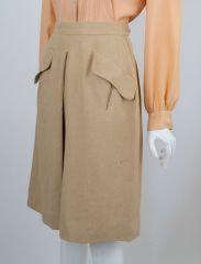 Ever-chic 1940s A-Line Wool Skirt