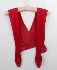 Bright Red Turn of the Century Vintage Stockings