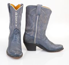 1980s Custom Blue "Dusty" Cowboy Boots