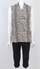 1950s Leopard Print Corduroy Pullover Top