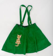 Little Girls Circle Skirt with Leopard Kitten!