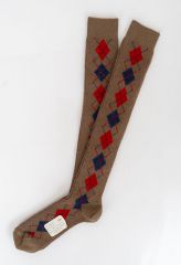 1970s Argyle Knee High Socks