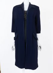 1940s Rayon and Satin Evening Coat