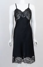 1960s Black Slip with Lace