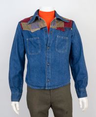 1970s Patchwork Denim Shirt-Jac