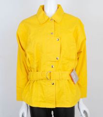 80s G. Pellini Bright Yellow Aviator Jacket