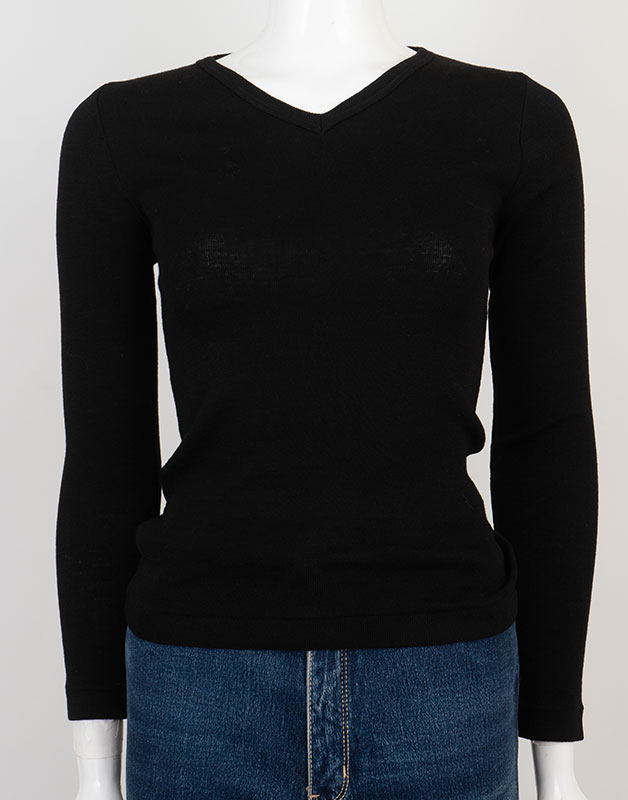 1960s Jersey Wool Skinny Knit Pullover