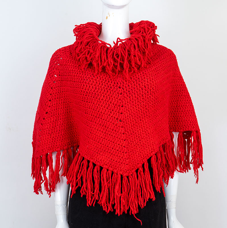 1960s Hand Crocheted Poncho Shawl