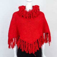 1960s Hand Crocheted Poncho Shawl