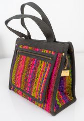 1960s Colorful Mod Novelty Yarn Tote