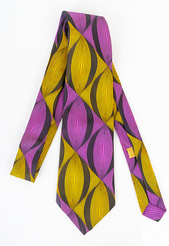 1960s Op Art Psychedelic Neck Tie