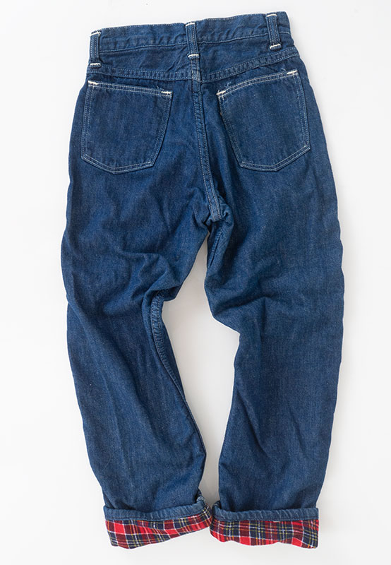 1950s Boy's Flannel Lined Blue Jeans