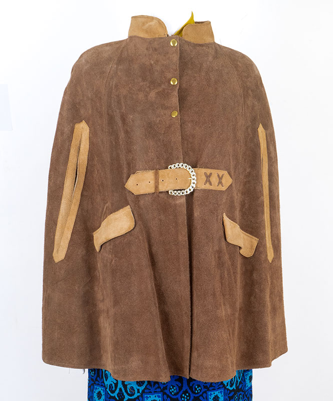 1960s Mexican Suede Hippie Poncho