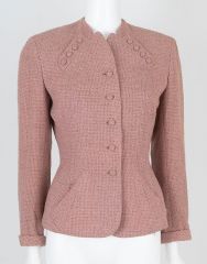 1940s Pink Tweed Tailored Jacket