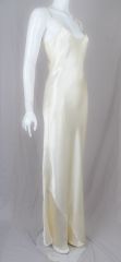 1930s Vintage Ivory Bias Cut Slip Dress