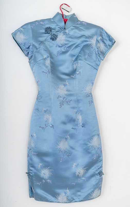 1960s Satin Cheongsam Dress