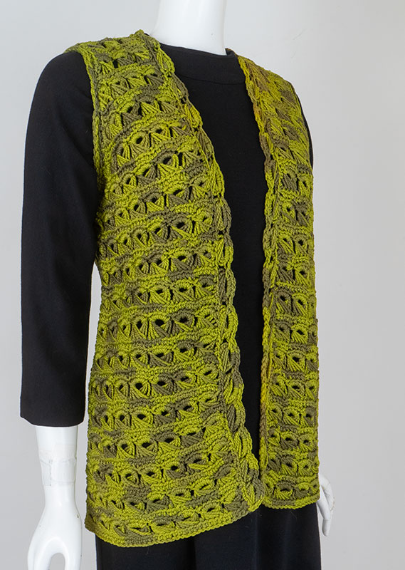 1960s Avocado Crocheted Vest