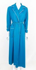 Slinky 1970s Turquoise Dressing Gown