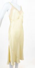 Vintage '40s Yellow Satin Full Slip